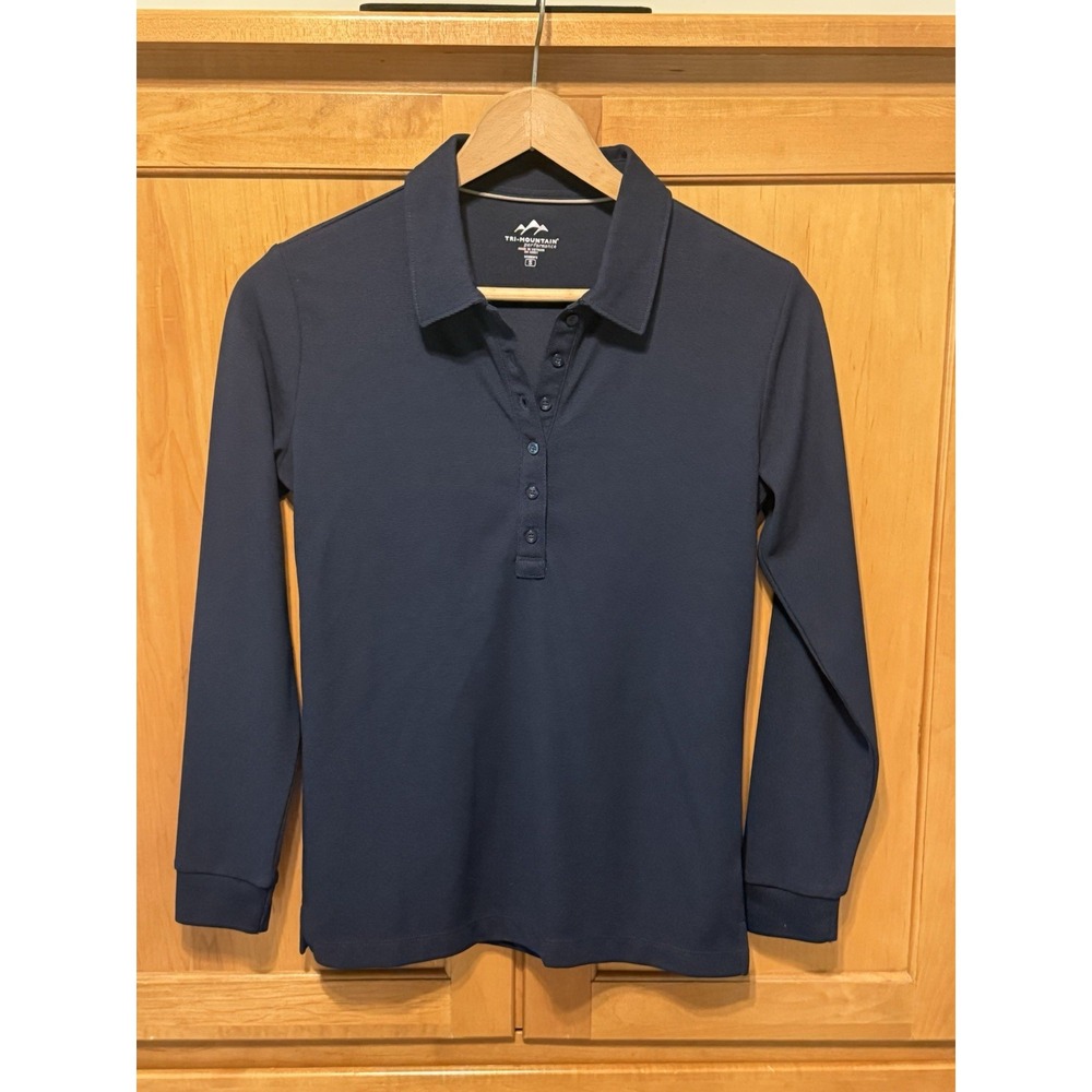Mountain Performance Women's Long Sleeve Hiking Shirt Outdoors Navy Blue Small